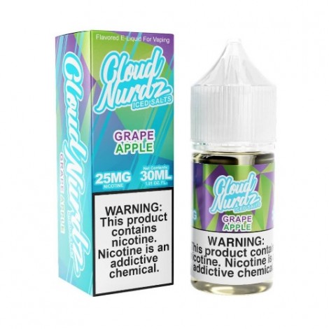 Cloud Nurdz Iced Salt E-Liquid - Grape Apple