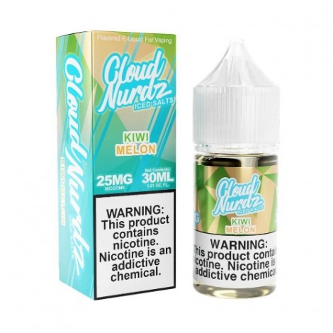 Cloud Nurdz Iced Salt E-Liquid - Kiwi Melon